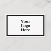 Business Black and White Your Logo Sjabloon Visitekaartje (Voorkant)