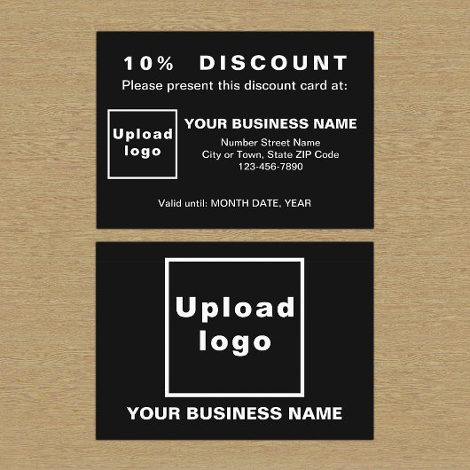Business Black Discount Kaart Kortingskaartje