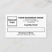 Business Black en White Flat Loyalty-Kaart Klantenkaartje (Voorkant)