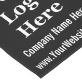 Business Black en White Text Uw Logo hier Korte Tafelloper (Hoek)