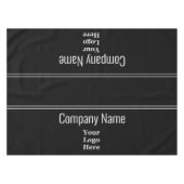 Business Black en White Text Uw Logo hier Tafelkleed (Voorkant (Horizontaal))