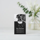 Business Black en white Visitekaartje (Staand voorkant)