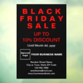 Business Black Free Sale Black Window Cling Raamsticker (Vel 3)