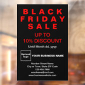 Business Black Free Sale Black Window Cling Raamsticker (Vel 2)