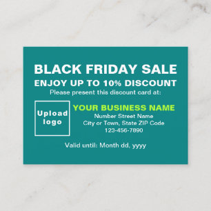 Business Black Friday Sale op Blauwgroen groen Kortingskaartje