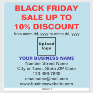 Business Black Friday Sale op lichtblauw Sticker