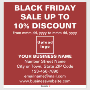 Business Black Friday Sale op rode vinyl Sticker