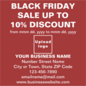 Business Black Friday Sale op rode vinyl Sticker (Voorkant)