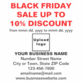 Business Black Friday Sale op witte vinyl Sticker (Voorkant)