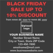 Business Black Friday Sale op zwarte vinyl Sticker (Voorkant)
