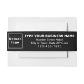 Business Black Landscape Format Uitnodigingen Wikkel (Voorkant Voorbeeld)