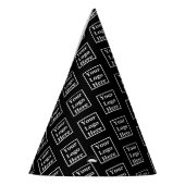 Business Black Uw Logo hier Pattern-Sjabloon Feesthoedjes (Links)
