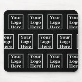 Business Black Uw Logo hier Pattern-Sjabloon Muismat (Voorkant)