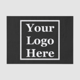 Business Black Uw Logo hier Sjabloon Tissuepapier