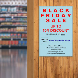 Business Black Vrijdag Licht Blauw Poster