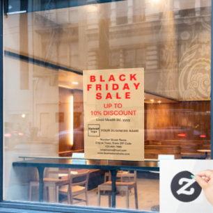 Business Black Vrijdag Licht Bruin Raamsticker