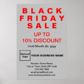 Business Black Vrijdag Verkoop grijs Poster (Voorkant)