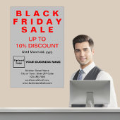 Business Black Vrijdag Verkoop grijs Poster
