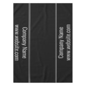 Business Black White Company Name Text Sjabloon Tafelkleed (Voorkant)
