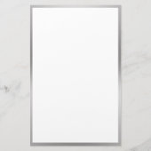 Business Black White en Silver Your Logo Briefpapier (Achterkant)