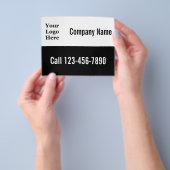 Business Black & White Sjabloon Uw Logo hier Flyer (Hand)