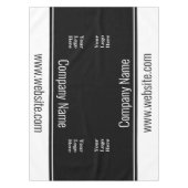 Business Black White Text Your Logo here Sjabloon Tafelkleed (Voorkant)