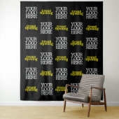 Business Black Yellow Grand Logo Wandkleed (In situ)
