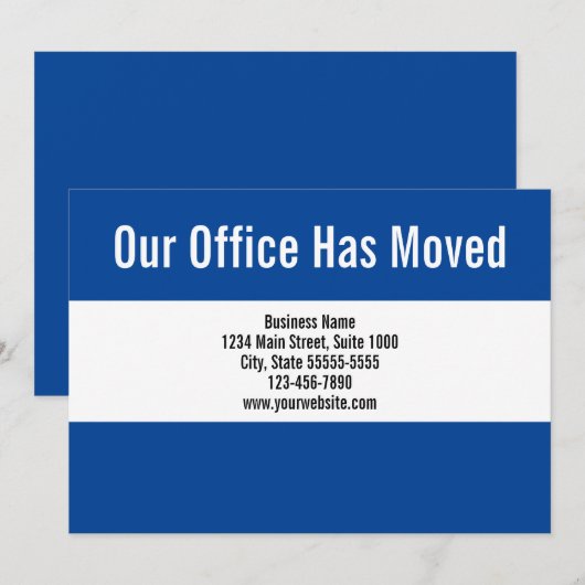 Business Blauw en Wit Bewegende Aankondiging (Voorkant / Achterkant)