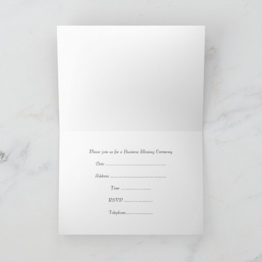 Business Blessing Invitation Kaart - U bent uitgen (Binnen)