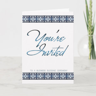 Business Blessing Invitation Kaart - U bent uitgen