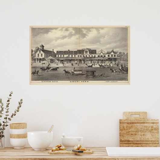 Business block, Asbury Park, New Jersey Poster (Keuken)