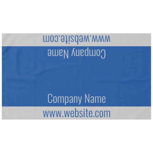 Business Blue and Grey Text Sjabloon Tafelkleed (Voorkant (Horizontaal))