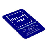 Business Blue Flexible Photo Magnet Magneet (Rechterzijde)