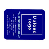 Business Blue Flexible Photo Magnet Magneet (Horizontaal)