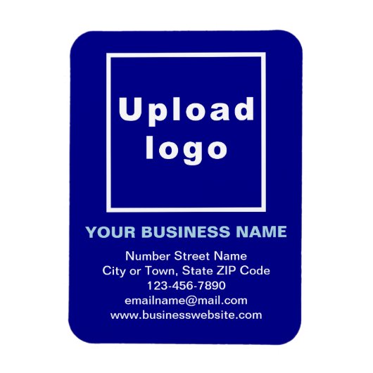 Business Blue Flexible Photo Magnet Magneet (Verticaal)