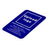 Business Blue Flexible Photo Magnet Magneet (Linkerzijde)