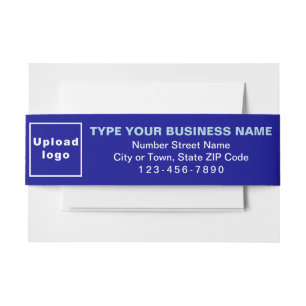 Business Blue Landscape Format Uitnodigingen Wikkel