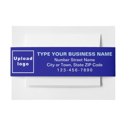 Business Blue Landscape Format Uitnodigingen Wikkel (Voorkant Voorbeeld)