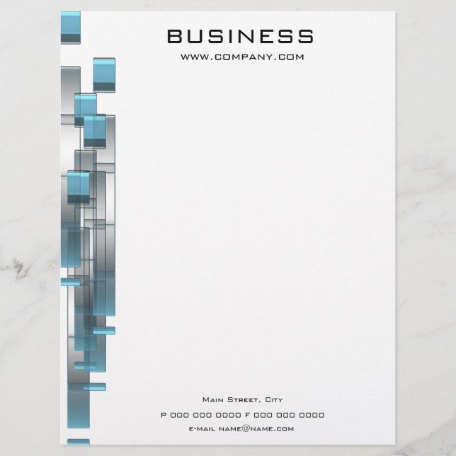 business_blue_letter briefhoofd sjabloon (Voorkant)