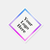 Business Blue Paars White Uw Logo hier Sjabloon Servet (Hoek)