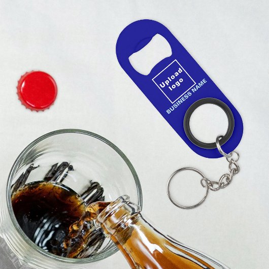 Business Blue Sleutelhanger en Bottle Open Mini Flessenopener