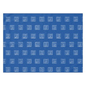 Business Blue Your Logo here Pattern-Sjabloon Tafelkleed (Voorkant (Horizontaal))