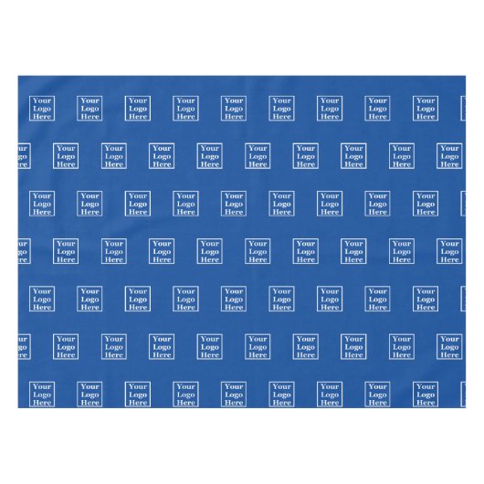 Business Blue Your Logo here Pattern-Sjabloon Tafelkleed (Voorkant (Horizontaal))