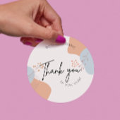 Business Boho Botanical Bedankt voor uw bestelling Ronde Sticker