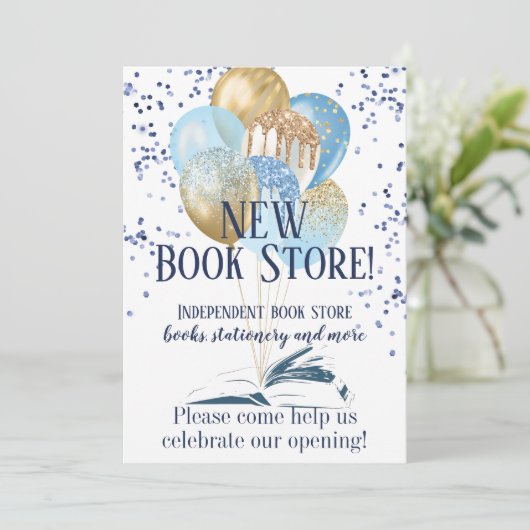 Business Book Store Lancering Kaart (Staand voorkant)