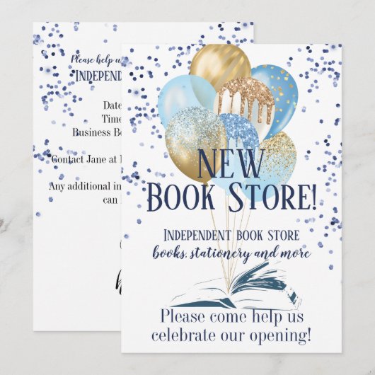 Business Book Store Lancering Kaart (Voorkant / Achterkant)