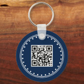 Business Brand and QR Code Logo Keychain (Achterkant)