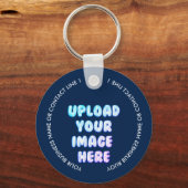 Business Brand and QR Code Logo Keychain (Voorkant)