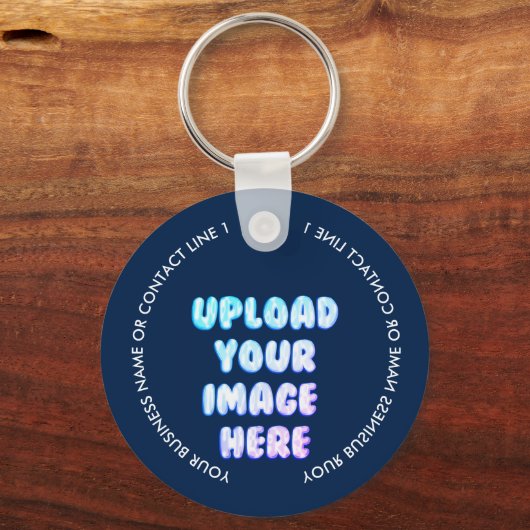 Business Brand and QR Code Logo Keychain (Voorkant)