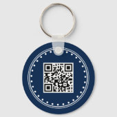Business Brand and QR Code Logo Keychain (Achterkant)